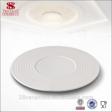 Wholesale wedding crockery items, white porcelain plate